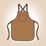 brown apron with large front pocket image